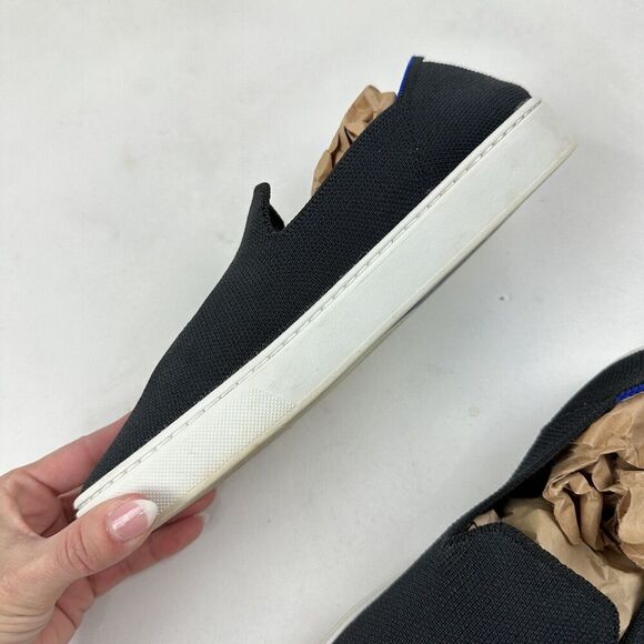 ROTHY'S Black Original Slip On Sneakers Sz 6.5 Washable Knit Recycled Materials - Picture 5 of 12